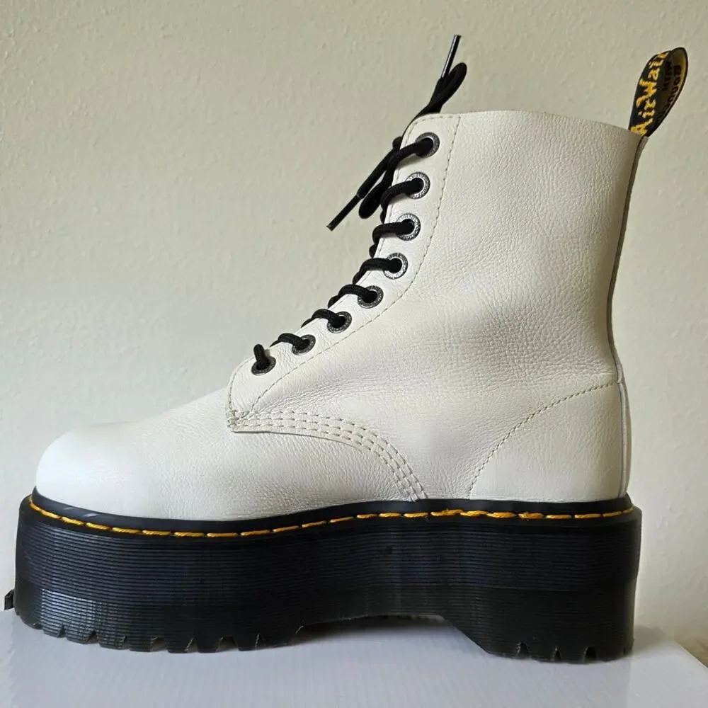 Dr. Martens 1460 Pascal Max Leather Platform Boots Tall Chunky Doc Marten Pisa